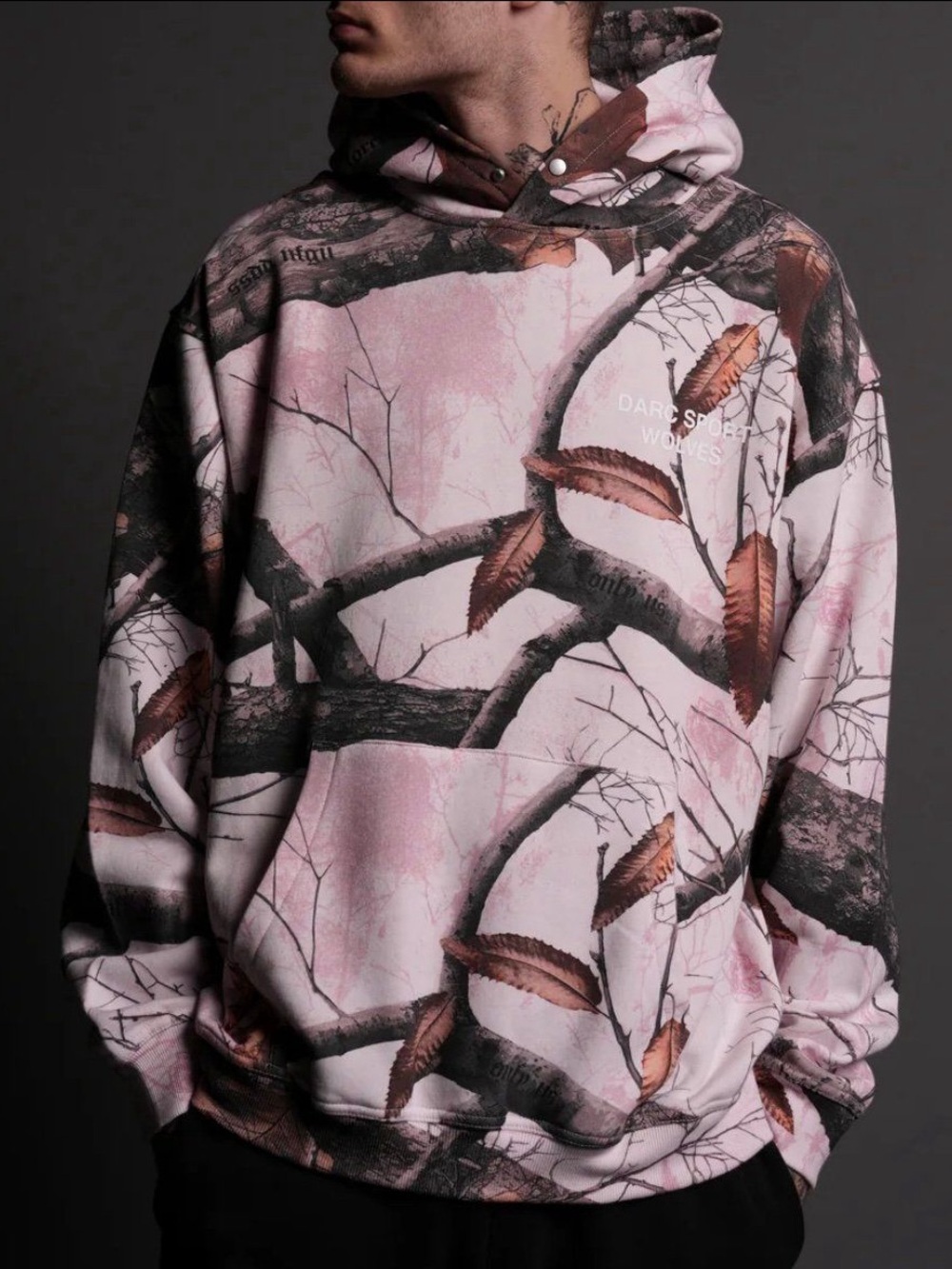 DARC SPORT WOLVES "PIERCE" PINK CAMO HOODIE